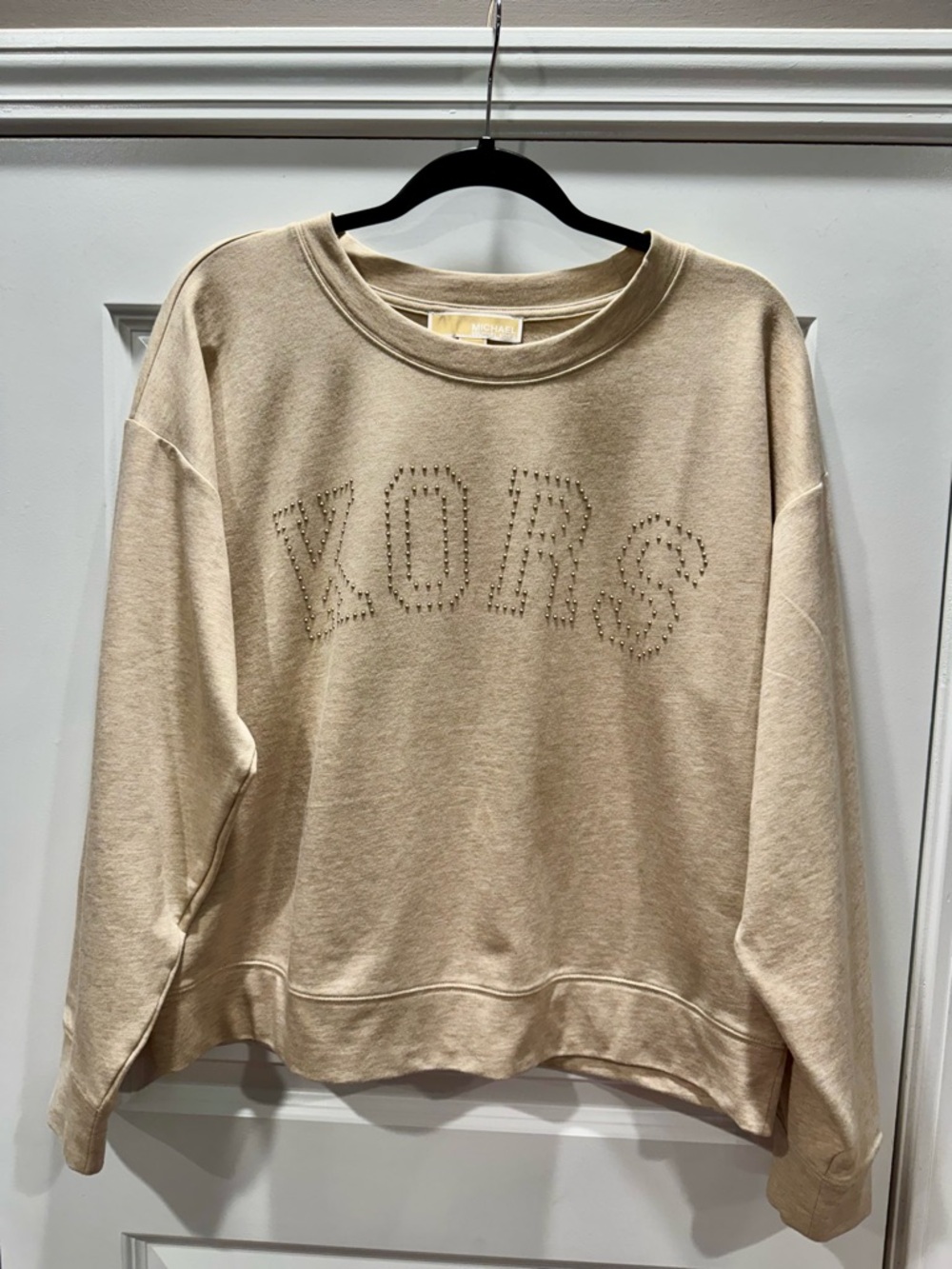 MICHAEL Michael Kors Tan Studded KORS Top